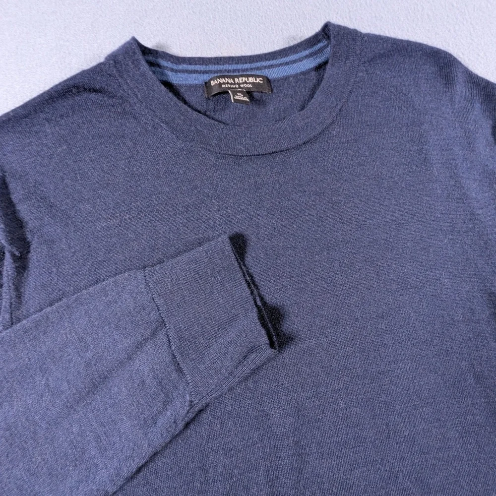 Banana‎ Republic Sweater Mens Size XL Merino Wool Crewneck Long Sleeve